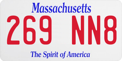 MA license plate 269NN8