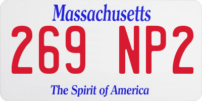 MA license plate 269NP2