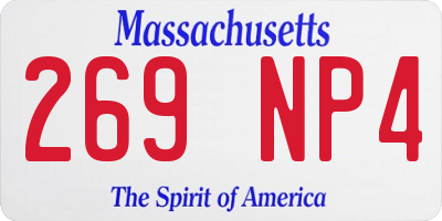 MA license plate 269NP4