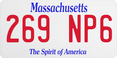 MA license plate 269NP6
