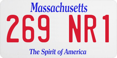 MA license plate 269NR1