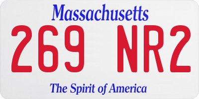MA license plate 269NR2