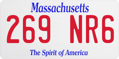 MA license plate 269NR6