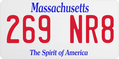MA license plate 269NR8