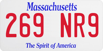 MA license plate 269NR9