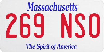 MA license plate 269NS0