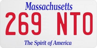 MA license plate 269NT0
