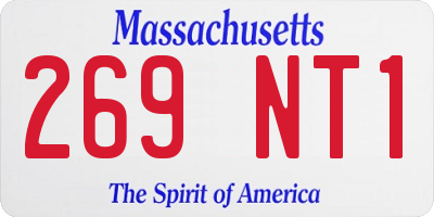 MA license plate 269NT1