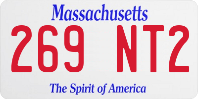 MA license plate 269NT2
