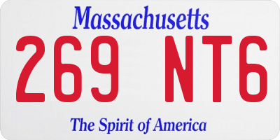 MA license plate 269NT6