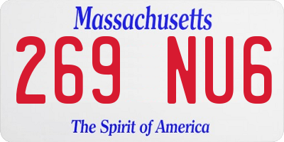 MA license plate 269NU6