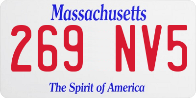 MA license plate 269NV5