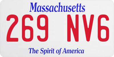 MA license plate 269NV6