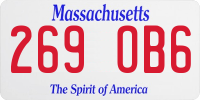 MA license plate 269OB6