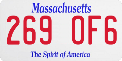 MA license plate 269OF6