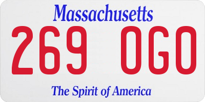 MA license plate 269OG0