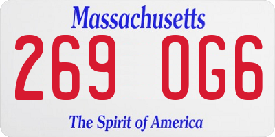 MA license plate 269OG6
