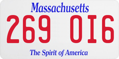 MA license plate 269OI6