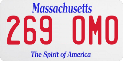 MA license plate 269OM0