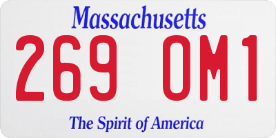 MA license plate 269OM1