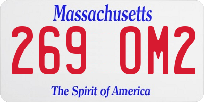 MA license plate 269OM2