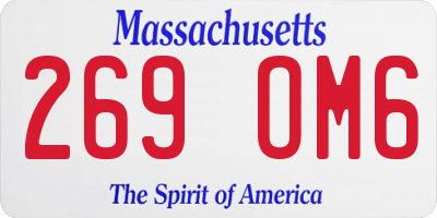 MA license plate 269OM6