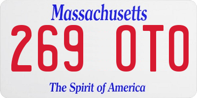 MA license plate 269OT0