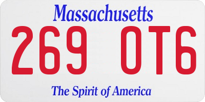 MA license plate 269OT6