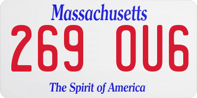 MA license plate 269OU6