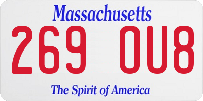 MA license plate 269OU8