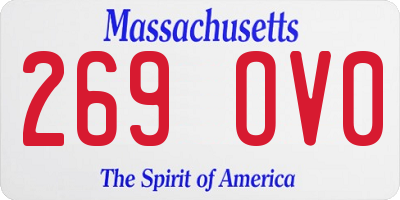MA license plate 269OV0