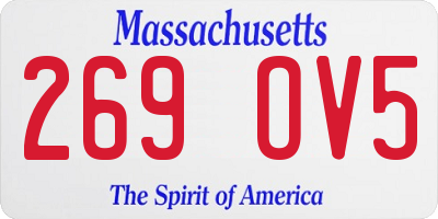 MA license plate 269OV5