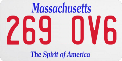 MA license plate 269OV6
