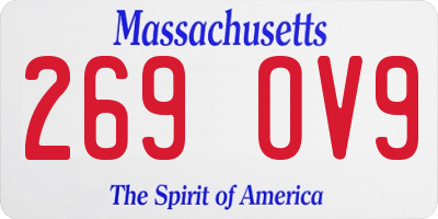 MA license plate 269OV9