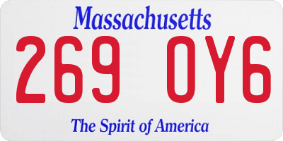 MA license plate 269OY6