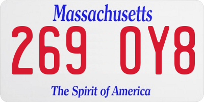 MA license plate 269OY8