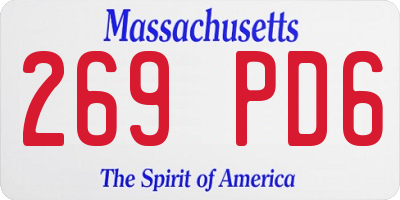 MA license plate 269PD6