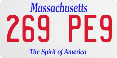 MA license plate 269PE9