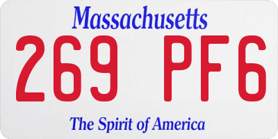 MA license plate 269PF6