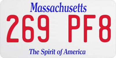 MA license plate 269PF8