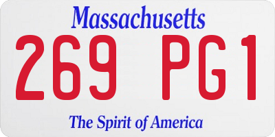 MA license plate 269PG1