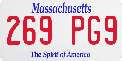 MA license plate 269PG9