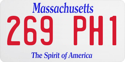MA license plate 269PH1