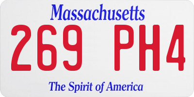 MA license plate 269PH4