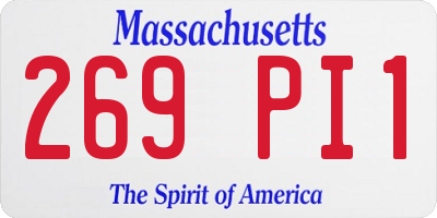 MA license plate 269PI1