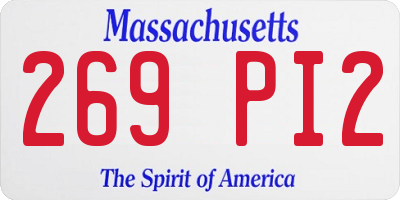MA license plate 269PI2