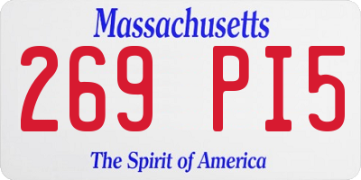 MA license plate 269PI5