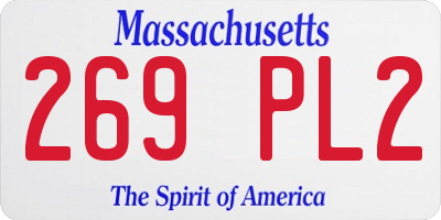 MA license plate 269PL2