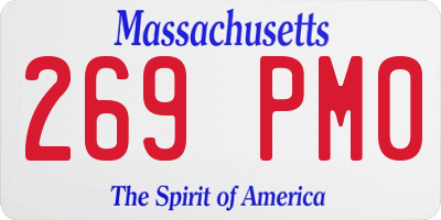 MA license plate 269PM0