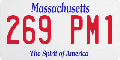 MA license plate 269PM1